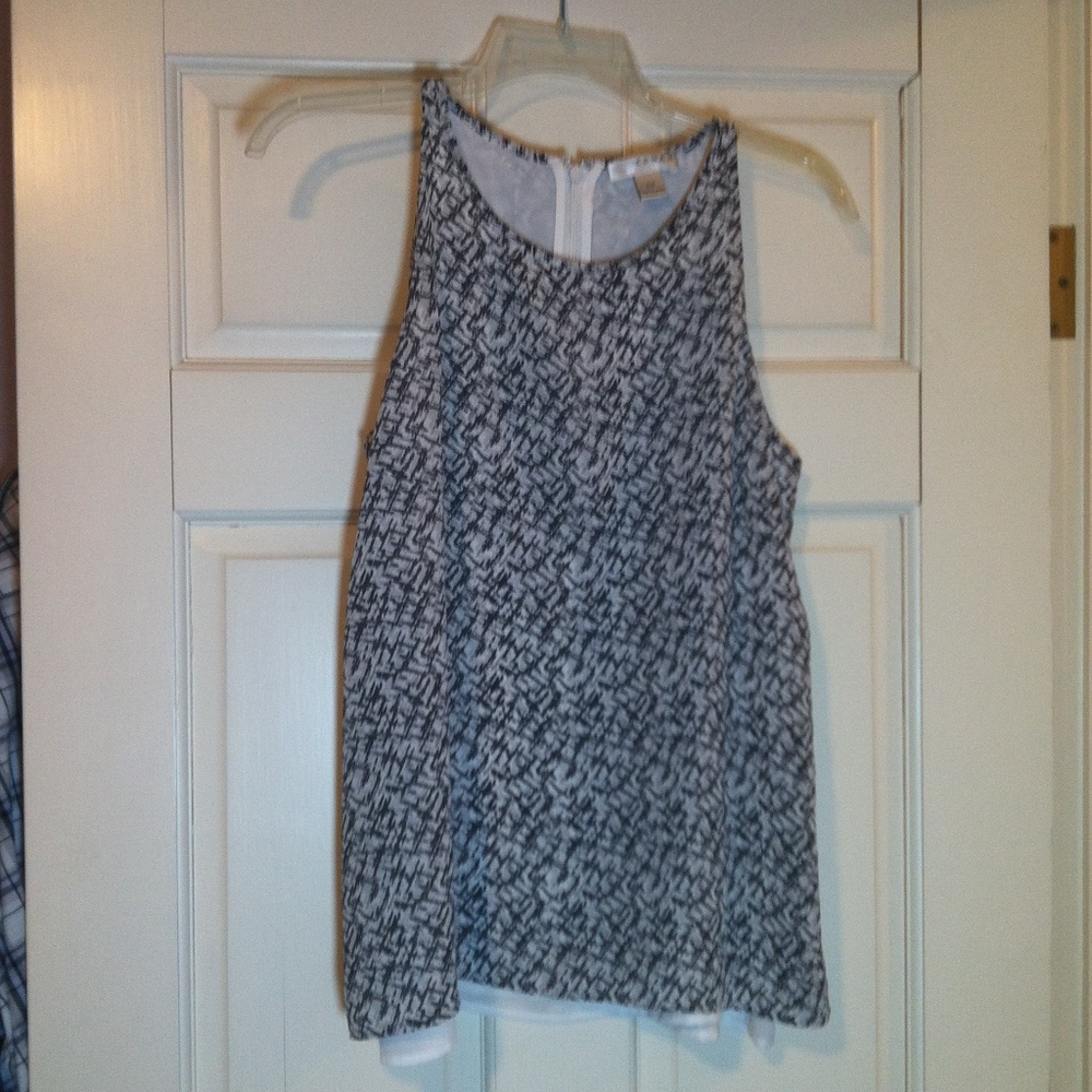 Kenar Dressy Lined Tank - contemporary print - SP.
